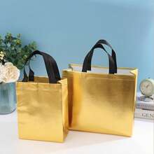 24pcs Reusable Colorful Gift Bags With Handles, Suitable For Birthday, Party, Shopping And Events (Assorted Colors)