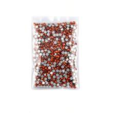 1440pcs New Mine Orange Non Hotfix Rhinestones Glitter Nail Charms Flatback Strass Crystals For Fabric Garment Decoration