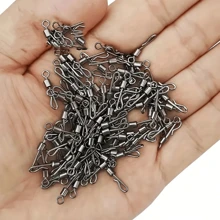 20pcs Carp Fishing Swivels Quick Change Stainless Steel For Carp Fishing Rig Fishing Accessories Terminal Tackle AE007