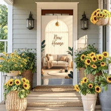 新居字母墙牌，木质背景装饰，客厅室内装饰，乔迁，派对，庆典