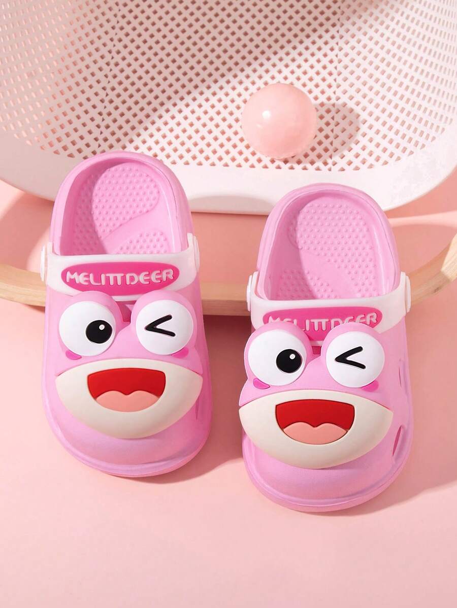 女孩时尚可爱儿童拖鞋，透气轻便，适合室内家居穿着，四季皆宜 - 粉色 - 查看 1