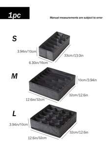 1pc, Fine Striped Fabric Grey Inner Clothes Storage Box, Wardrobe Storage Box, Underwear Storage Underwear Storage Sock Storage Box, Wardrobe Storage Box, Sock Underwear Bra Storage Box, Three Different Types Of Different Sizes Of Storage Boxes Storage Boxes Bedroom, Organizer, Home Storage, White T Shirt Women, Black Pants Women, Ladies Winter Clothes, Dress, - Сірий - Переглянути 3