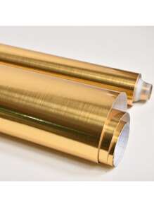 1 卷银色拉丝家具翻新贴纸镜面 PVC 壁纸自粘壁纸波音金色薄膜防水墙贴家居装饰礼物生日毕业房间装饰墙面装饰浴室装饰卧室装饰房间装饰用品客厅装饰房屋装饰家居装饰客厅墙纸 - 多色 - 查看 4