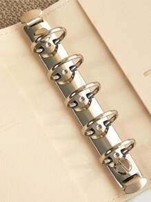 Mini Loose-Leaf Notebook With Leather Cover, Detachable 5-Hole Blank Filler Paper, Simple Planner Book, Portable & Lightweight, Minimalist Style,School Supplies,Back To School - 12.2*10cm - View 9