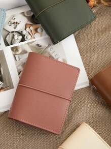 Mini Loose-Leaf Notebook With Leather Cover, Detachable 5-Hole Blank Filler Paper, Simple Planner Book, Portable & Lightweight, Minimalist Style,School Supplies,Back To School - 12.2*10cm - View 3