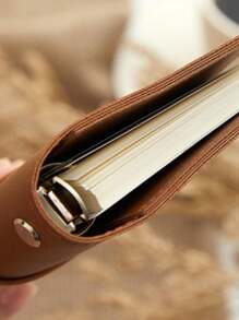 Mini Loose-Leaf Notebook With Leather Cover, Detachable 5-Hole Blank Filler Paper, Simple Planner Book, Portable & Lightweight, Minimalist Style,School Supplies,Back To School - 12.2*10cm - View 10