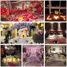 500/1000/2000 片玫瑰花瓣适合浪漫之夜婚礼派对装饰、情人节求婚装饰花瓣、假玫瑰、人造玫瑰花瓣装饰 - 彩色 - 查看 9