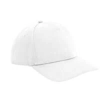 Beechfield Urbanwear 5 Panel Snapback Cap (White) - 80% Polyester/20% Cotton