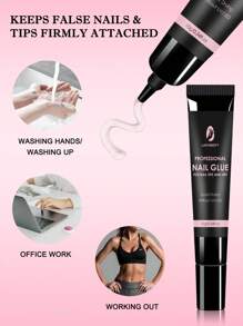 Ladymisty 软凝胶指甲胶固体指甲胶 10g 无需紫外线灯持久假丙烯酸指甲套装胶凝胶超强指甲胶凝胶用于丙烯酸指甲延长假指甲按压指甲超强指甲胶用于按压指甲、指甲片和丙烯酸指甲指甲粘合持久指甲胶用于丙烯酸指甲假指甲片指甲胶