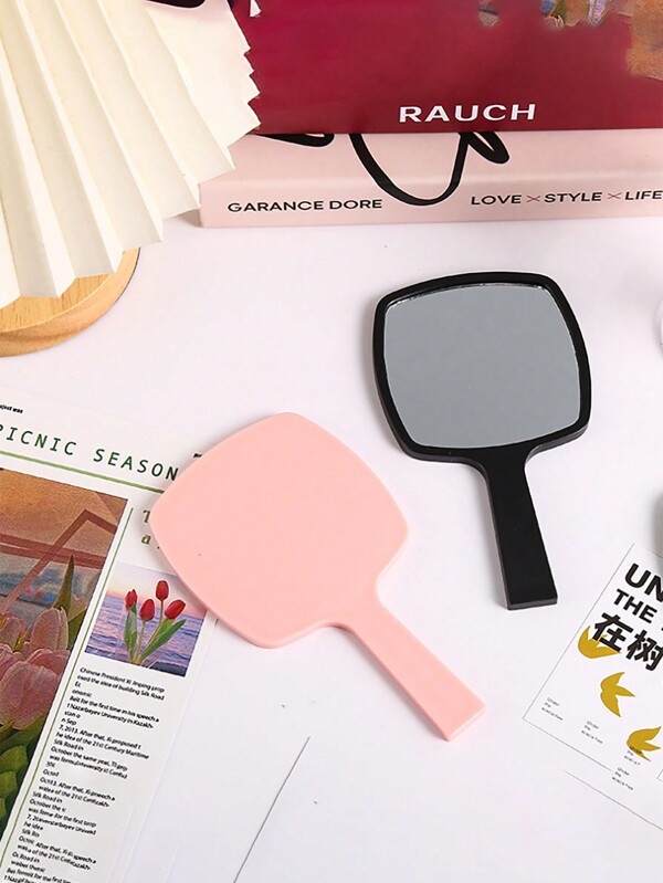 1 Stück neuer asymmetrischer quadratischer tragbarer Kospiegel, komfortables, portables Design, minimalistisch