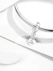 1 pieza Cuenta de con ángeles del amor a la moda, apta para pulseras, brazaletes DIY y decoración de joyas de uso diario, ideal como regalo de San Valentín para chicas
