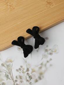 2 chiếc kẹp tóc nơ nhung cho nữ công chúa dễ thương, kẹp tóc mái, kẹp bên trán, kẹp tóc cá sấu mới, kẹp tóc ngày lễ, đồ đội đầu - Đỏ - Xem 8