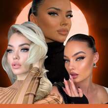 10 对浓密假睫毛，俄罗斯条状睫毛，D 卷曲仿貂皮，猫眼尾状加长条状睫毛，自然浓密假睫毛，浓密睫毛延长，旅行必备化妆工具条状睫毛，睫毛，睫毛，假睫毛 - 黑色 - 查看 5