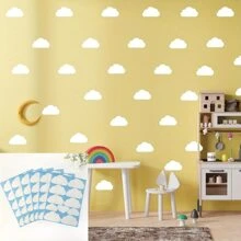 1 套白云墙贴，卡通自粘式卧室墙壁装饰