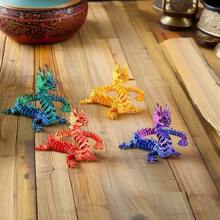 1pc Unique 3D Printed Dragon Sculpture - Flexible, No-Power Needed Plastic Home Decor & Collectible Figurine - Ideal Gift For Friends