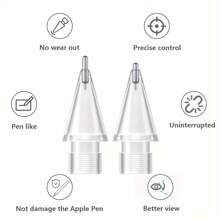 Kit de 6 paquets de mines de crayon de rechange avec étui compatibles avec Apple Pencil, mines de crayon compatibles mises à niveau avec Apple 2e et 1ère génération Pro USB-C, et crayon numérique Crayon, mines de crayon à pointe fine, ensembles de crayons pour iPad Pro