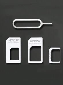 四合一套装：SIM 卡弹出针、SIM 卡适配器托盘、微型/纳米至标准 SIM 卡转换器