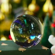 1 60mm/80mm/100mm Clear Crystal Ball, Glass Ball Decoration, Crystal Ball Decoration, Suitable For Photography, Meditation, Divination, Feng Shui, Family And Neighbors Gifts