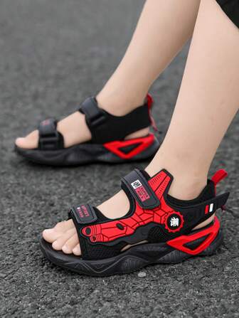 夏季露趾柔软轻便户外儿童机甲沙滩凉鞋