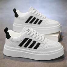 New Autumn Men Casual Shoes, High-Quality Breathable 4-Stripe Sports Sneakers, Low-Top Versatile Canvas Casual Shoes