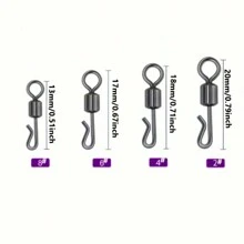 20pcs Carp Fishing Swivels Quick Change Stainless Steel For Carp Fishing Rig Fishing Accessories Terminal Tackle AE007