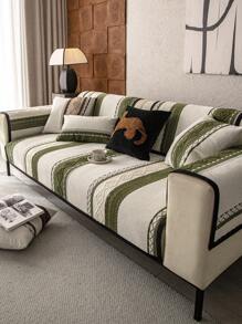1 Stück Winter Dicke Plüsch Sofa Überwurf, Jacquard Plüsch Material, Anti-Staub Anti-Rutsch Sofa Abdeckung, Stil, Staubdicht, Waschbarer Sofa Decke, Warme Sofa Abdeckung für den Winter