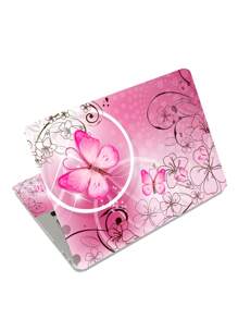 笔记本电脑外壳贴纸贴花 15.6 笔记本电脑乙烯基外壳贴纸封面艺术保护笔记本（包括 2 个腕垫外壳），装饰性防水可移动，艺术蝴蝶 - 彩色 - 查看 10