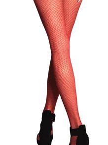 Goota Max 1 Pair Of Solid Color Fishnet Leggings, Bottoms For Women,Sexy Mesh Stockings, Women's Plaid Hollowed-Out Mesh Socks Girls With Empty Fishnet Bottom Stockings Love At First Find Summer Outfits For Women