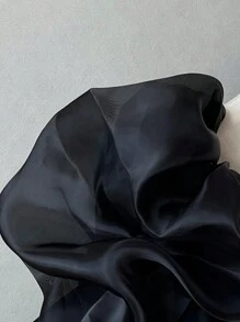 One Piece Black Organza Puff Sleeves 2 Elasticated Bridal Sleeves Autumn Accessories