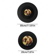 1Pc Wooden Gramophone Record With Customizable Picture Wooden Hanging Artwork, A Retro Poster Birthday Gift Graffiti Creative Wall Decoration Gifts Graduation