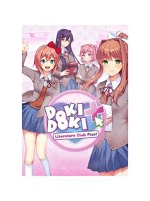 1 件装游戏 Doki Literatuare Club 动漫海报帆布画墙壁艺术印刷防水家居客厅卧室酒吧美学装饰无框架 - 彩色 - 查看 14