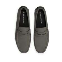 Men's Suede Penny Loafers Slip-On Driving Moccasins Soft Sole Casual Business Formal Shoes Versatile New Penny Loafers Slip-On Boat Shoes Flat Casual Shoes - Xám - Xem 6