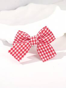 2 件时尚格子蝴蝶结发夹 - 彩色 - 查看 3