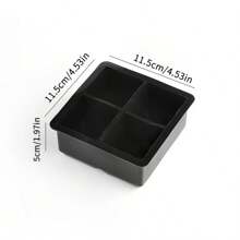 Große Silikon-Eiswürfelform, quadratische Eiswürfelformen, DIY Gefrierdessert-Form, Eiswürfelformen mit leichter Entnahme, für Zuhause und Bar