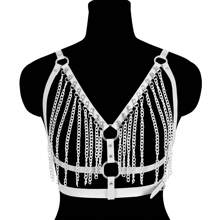 Dây đeo thân bằng da kiểu Gothic có thể điều chỉnh, phụ kiện dây đeo ngực cho tiệc tùng và câu lạc bộ. - A - Xem 13