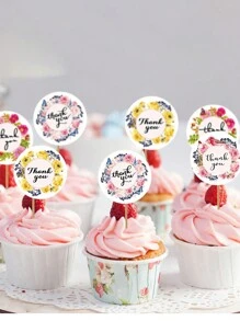 500pcs/Roll Colorful Floral Thank You Stickers Sealing Labels Rolls, Packaging Decoration Craft Supplies