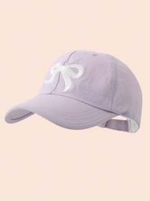 Bow Tie Kids Baseball Cap, Breathable Quick-Drying Sunshade Cap For Girls, Ponytail Hole, Large Brim Sun Protection Hat, Spring/Summer - Multicolor - View 12
