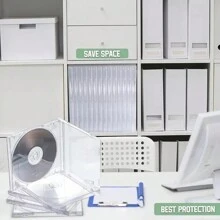 Set de 5 cajas cuadradas transparentes de PP para almacenamiento de CD/DVD, cajas transparentes, solución de almacenamiento de CD/DVD, esencial para fans - Multicolor - Ver 8