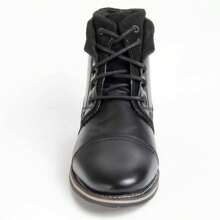 Purapiel Comfortable Leather Lace-Up Boot Botiel3 Delivery 24/72H To Spain (Peninsula)✅ - Black - View 3