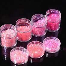 4罐/套 4色 大颗粒全息闪粉，适用于树脂、工艺美术等，美人鱼嘉年华、万圣节、圣帕特里克节妆容闪粉，可用于身体、指甲、面部、头发、眼影、唇彩等。 - 彩色 - 查看 25