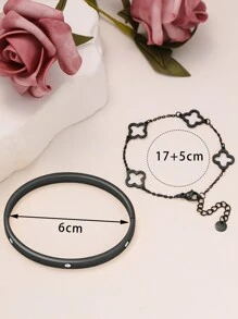 Titanium Steel Bracelet, Mirror Polished, Vacuum Plated, Won't Fade Easily, Zirconia Bracelet, Fashion Classic Style, Suitable For Daily Wear, Weddings, School Formal