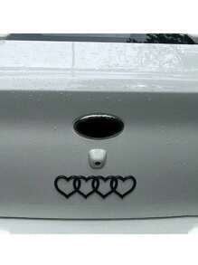 1 pièce Autocollant décoratif en forme de cœur pour logo de voiture sur le hayon arrière