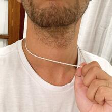 Bahian Cord Braided Chain Silver Necklace 925 Silver BATH - 銀色 - 查看 2