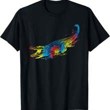 Tie Dye Alligator Rainbow Print Crocodile Hippie Peace Gift T-Shirt