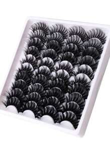 LIMEIKAI 20 Pairs Fluffy Messy Faux Lashes Natural Volume Thick Curly Makeup False Eyelash Extension For Daily Party Use - Fluffy Lashes - View 7