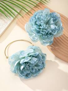 1 对时尚欧美面料花卉耳环和颈链，适合日常佩戴和节日 - 花型 - 查看 14