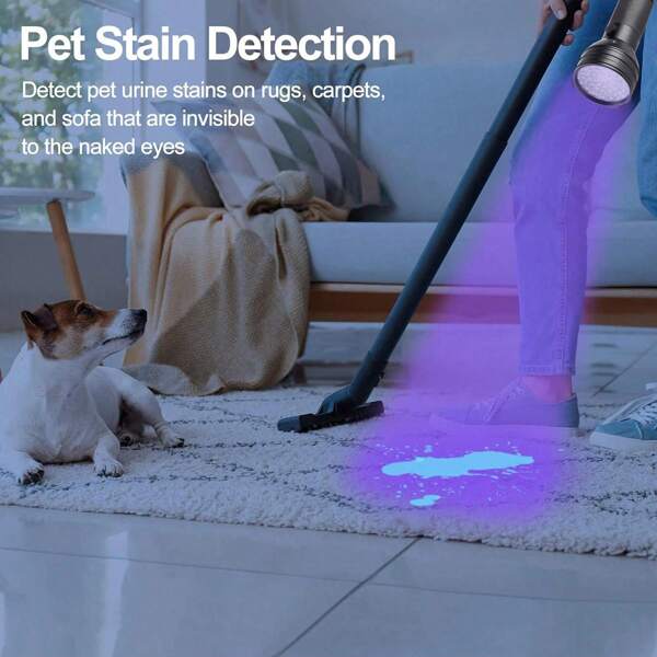 1pc LED Ultraviolet Flashlight, Blacklight For Pet Urine Stain Detection And Bed Bug Check