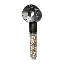 1 pieza Cabezal de ducha de alta presión y ahorro de agua, cabezal de ducha ajustable de 5 modos con filtro de perlas, de material ABS, aumenta la presión, accesorio de baño, decoración del hogar, decoración de otoño - Azul - Ver 13