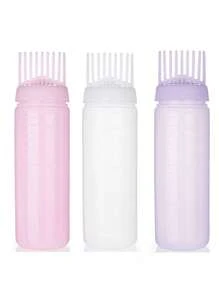 1/2件套喷雾瓶套装,180毫升洗发水瓶,染发剂瓶,沙龙造型套装,深层清洁洗发水瓶,发根刷,带刻度的护发油涂抹瓶,适用于染发、返校、旅行、女士发饰、美发工具、吹风机、头发、美发师、美发造型工具、护发产品、发饰、发际线刷 - 彩色 - 查看 9