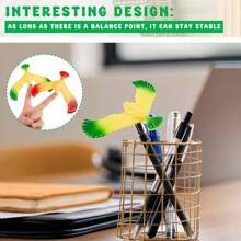 1/2/3 PCS Balance Bird Gravity Bird With Pyramid Combination Physical Science Adults Office Desktop Novelty Eagle Trick Party For Decompression Gift - Multicolor - View 6